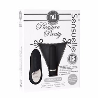 Nu Sensuelle Pleasure Panty Bullet w/Remote Control 15 Functions - Black - SexToy.com