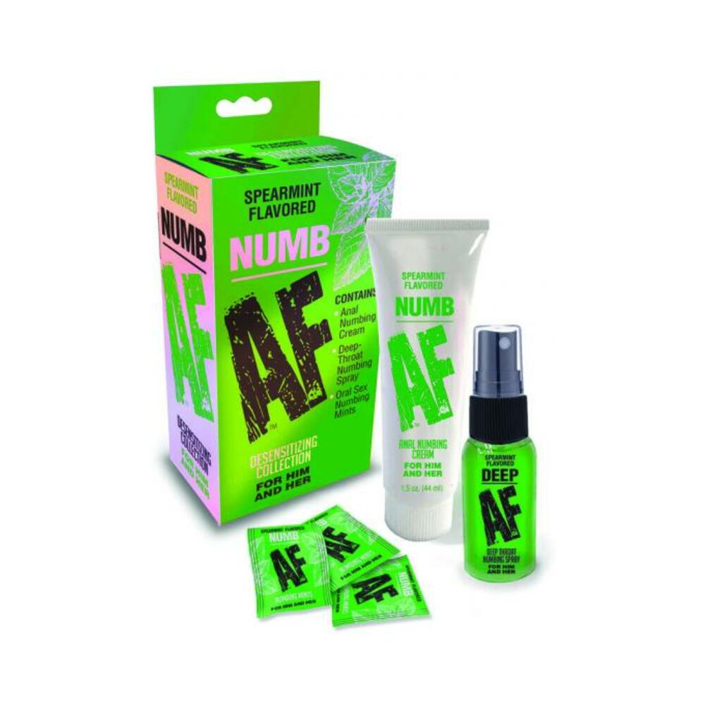 Numb Af Kit Gel, Spray, And Mints — SexToy.com