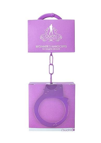 Ouch Beginners Handcuffs Metal Purple | SexToy.com