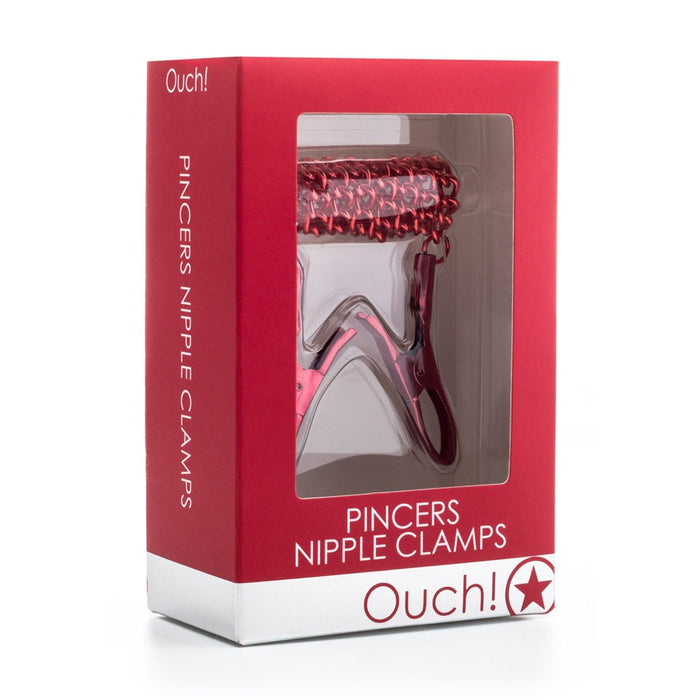 Ouch! Pincers Nipple Clamps Red - SexToy.com