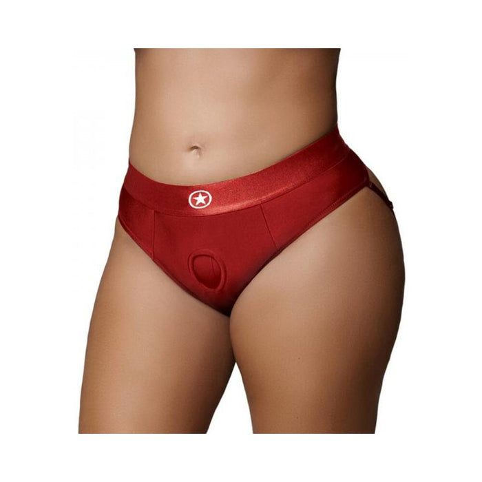 Ouch! Vibrating Strap-on Thong With Removable Butt Straps Red Xl/xxl - SexToy.com