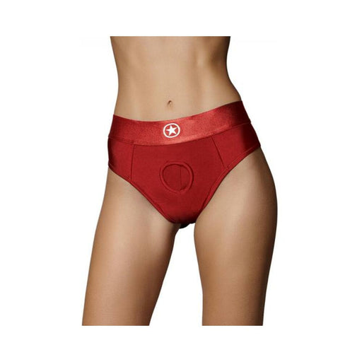 Ouch! Vibrating Strap-on Thong With Removable Butt Straps Red Xs/s - SexToy.com