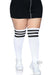 Over the Knee Athletic Socks - 1x/2x - White/black - SexToy.com