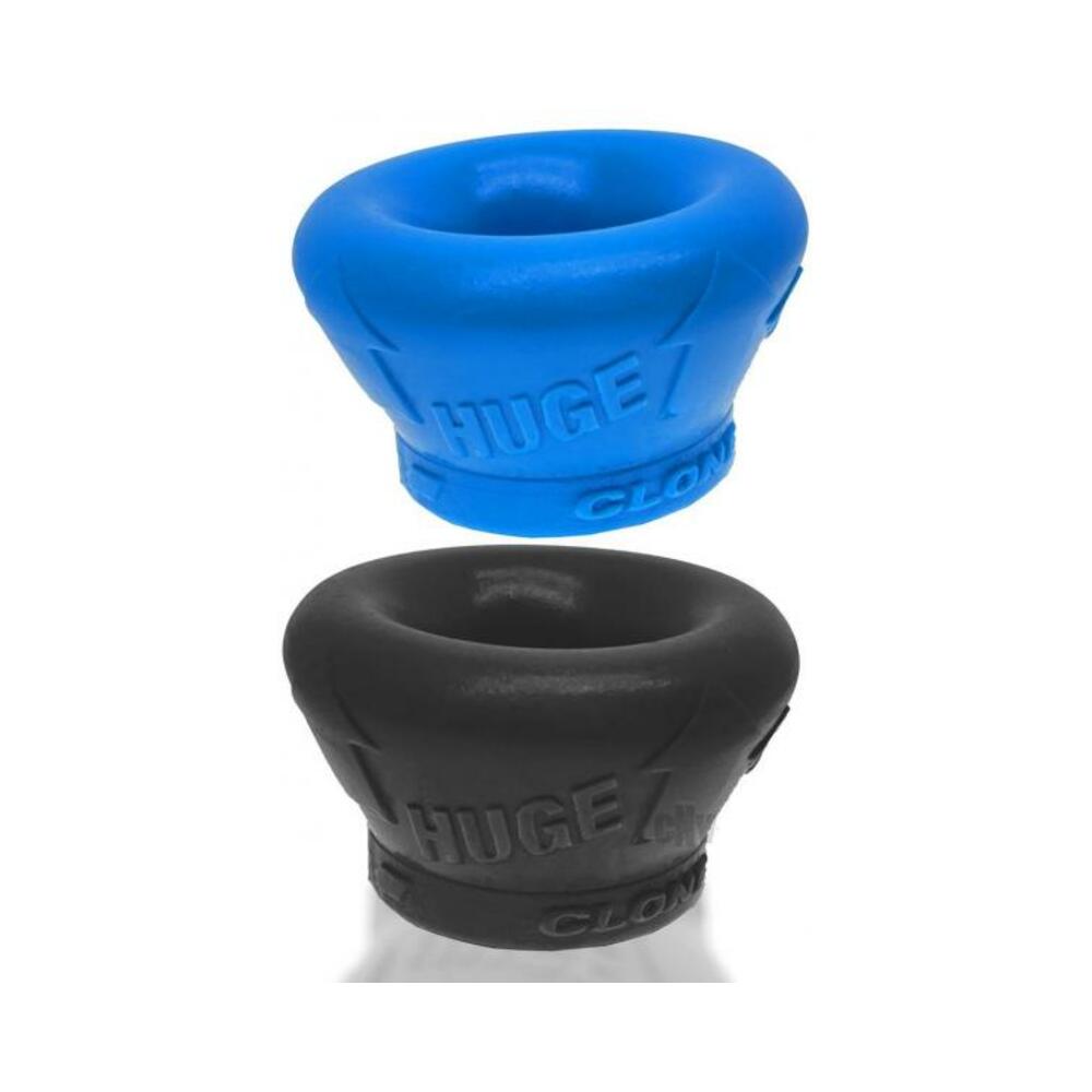 Clone Duo Huge - 2-Pack Ballstretcher - Pool Blue / Black | SexToy.com