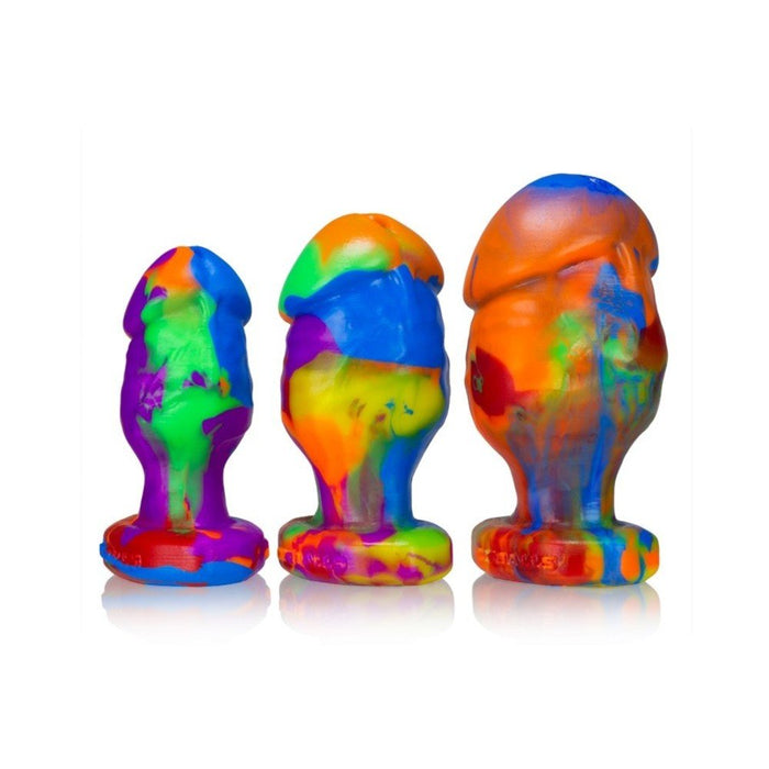 Oxballs Honcho-2, Buttplug, Medium, Rainbow | SexToy.com