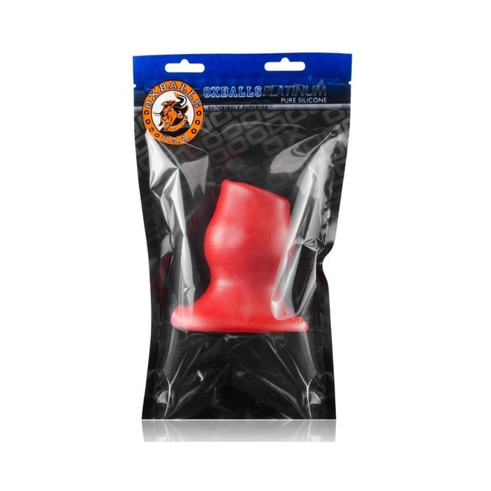 Oxballs Pig Hole Deep-2, Hollow Plug, Large, Red | SexToy.com