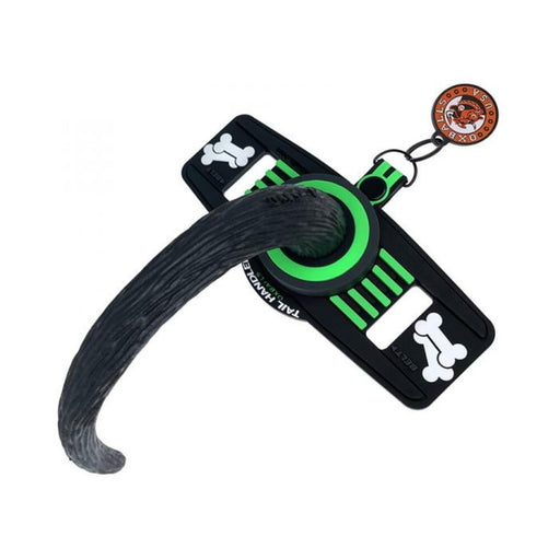 Oxballs Tail Handler Belt Strap With Pup Tail Silicone/pvc Green | SexToy.com