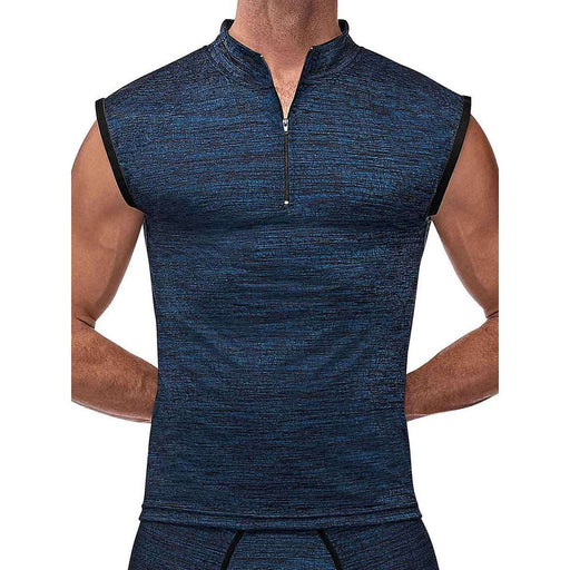 Peak Performance Zipper Muscle Tank Blue Medium - SexToy.com