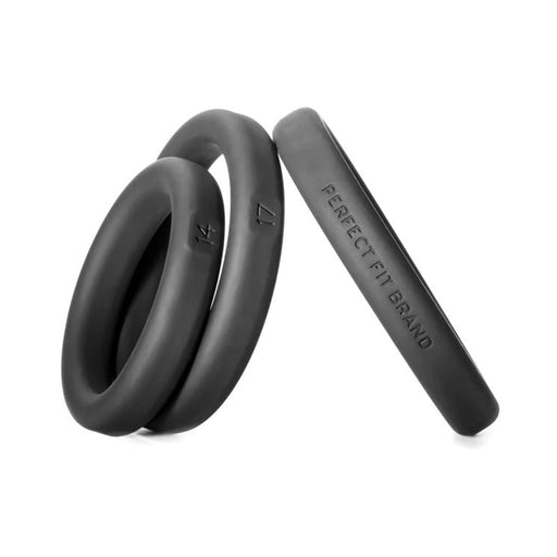 Perfect Fit Xact-fit Silicone Rings S-m-l (#14, #17, #20) Black | SexToy.com