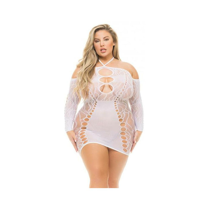 Pink Lipstick Animal Inside Dress White Qn - SexToy.com