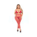 Pink Lipstick Tall Order Bra Top & Leggings Red Qn - SexToy.com