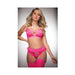 Pinklicious Bra Top, High Waist Hip Hugger Garter Panty Love Me Pink O/s - SexToy.com