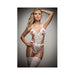 Pinklicious Lace Keyhole Strappy Garter Teddy & Stockings White O/s - SexToy.com