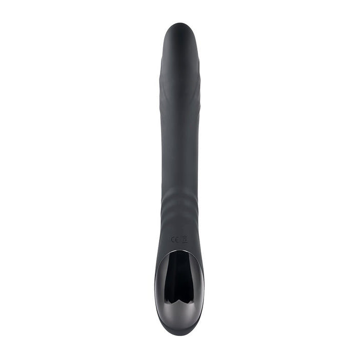 Playboy Rapid Rabbit Rechargeable Silicone Dual Stimulation Vibrator Black - SexToy.com