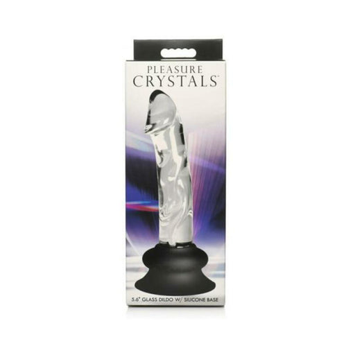 Pleasure Crystals 5.6 In. Glass Dildo With Silicone Base - SexToy.com