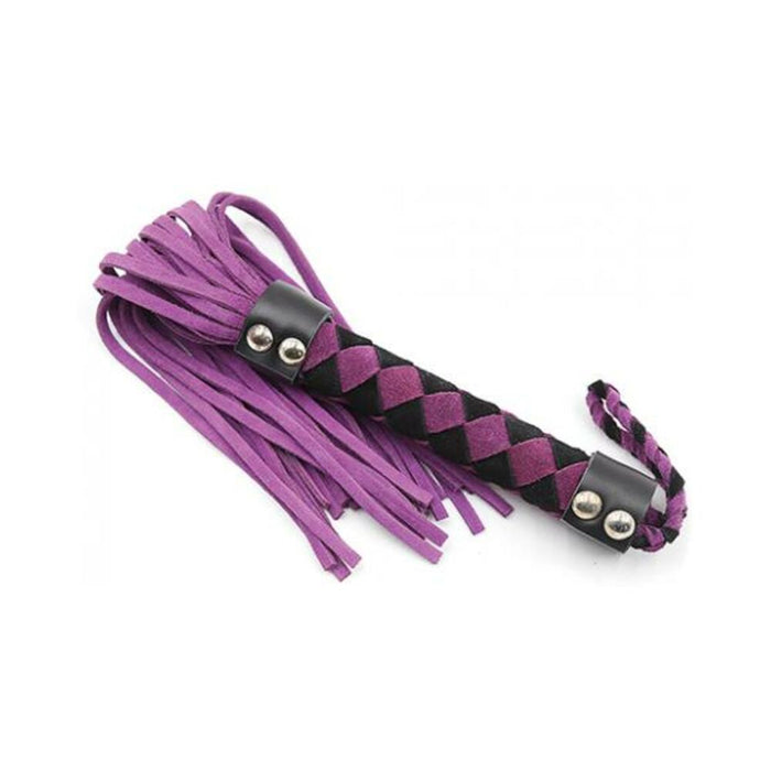 Ple'sur 15.5 In. Leather Flogger Purple | SexToy.com