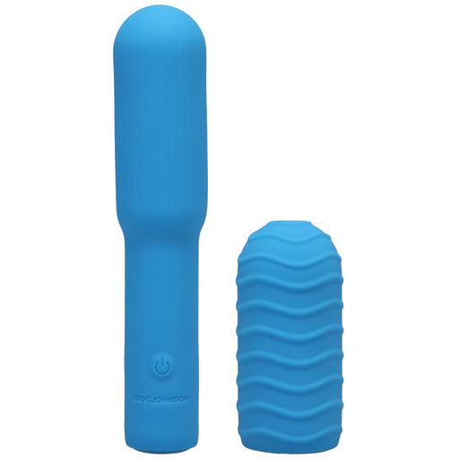 Pocket Rocket Elite Rechargeable Bullet With Removable Sleeve Sky Blue - SexToy.com