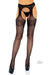 Polka Dot Fishnet Hose Cuban Heel Os Blk - SexToy.com