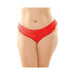 Poppy Crotchless Panty 6pk Q/S Red - SexToy.com