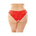 Poppy Crotchless Panty 6pk Q/S Red - SexToy.com