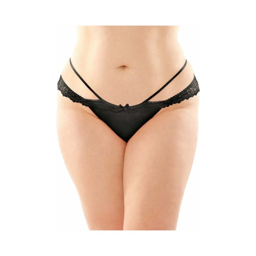 Posey Strappy Panty 6pk Q/S Black - SexToy.com