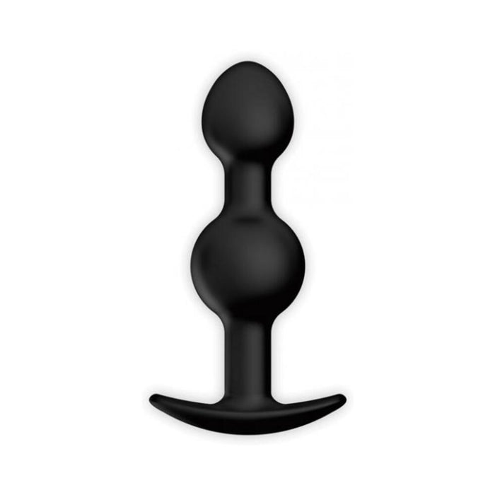 Pretty Love 4.92 inches Silicone Anal Plug with Ball Black - SexToy.com