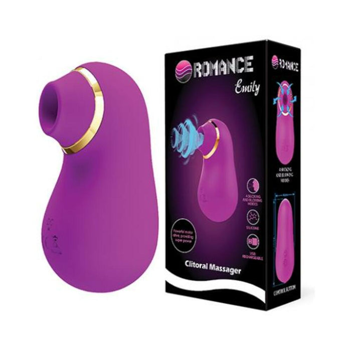 Pretty Love Romance Emily Sucking Clitoral Massager - Fuchsia - SexToy.com