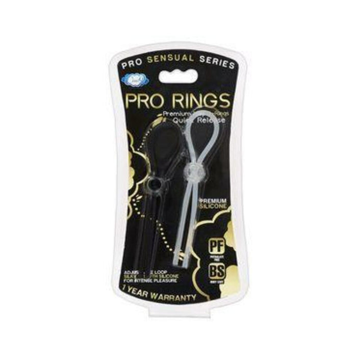 Pro Sensual Quick Release Loop Cock Ring 2 Pack - SexToy.com