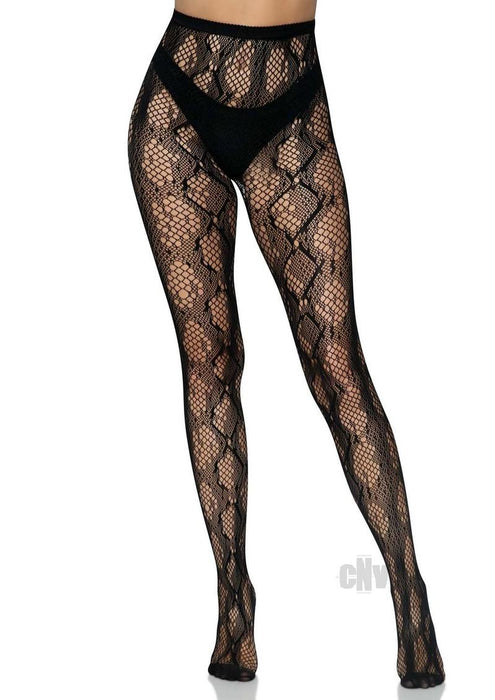 Python Net Tights - One Size - Black - SexToy.com