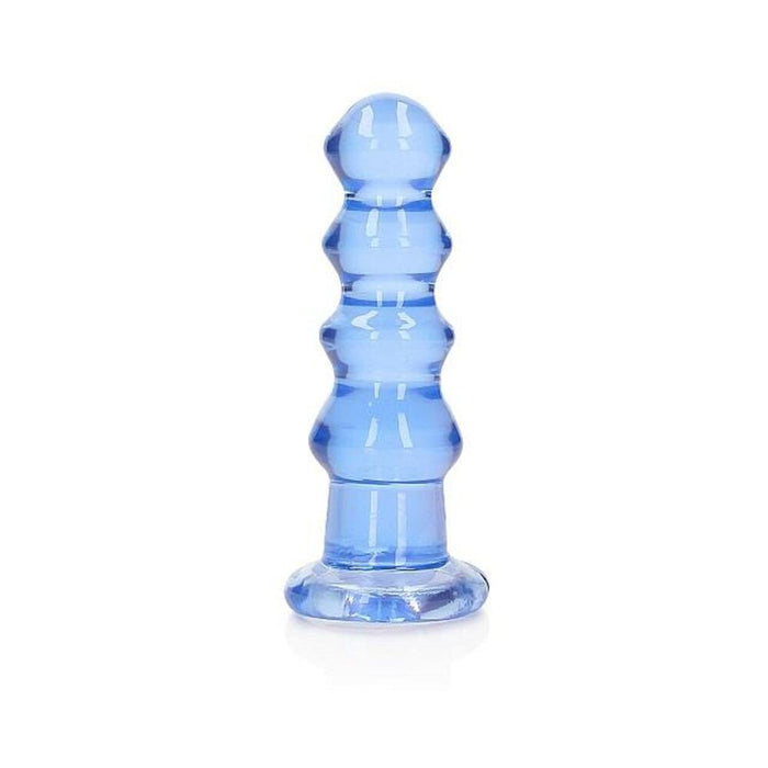 Realrock Crystal Clear Curvy 5.5 In. Dildo/plug Blue | SexToy.com