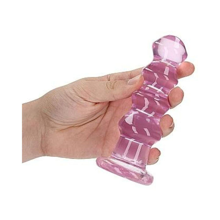 Realrock Crystal Clear Curvy 5.5 In. Dildo/plug Pink | SexToy.com