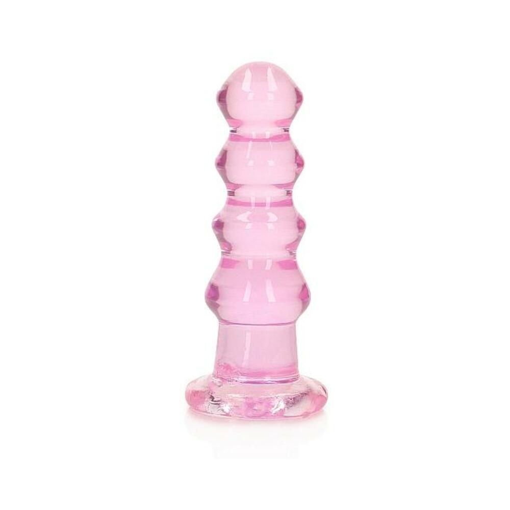 Realrock Crystal Clear Curvy 5.5 In. Dildo/plug Pink — SexToy.com