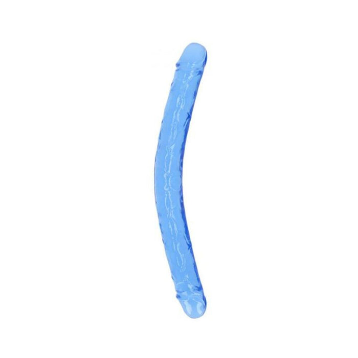 Realrock Crystal Clear Double Dong 18 In. Dual-ended Dildo Blue | SexToy.com