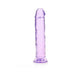 Realrock Crystal Clear Straight 10 In. Dildo Without Balls Purple | SexToy.com