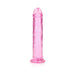 Realrock Crystal Clear Straight 11 In. Dildo Without Balls Pink | SexToy.com