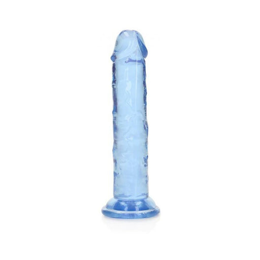 Realrock Crystal Clear Straight 6 In. Dildo Without Balls Blue | SexToy.com