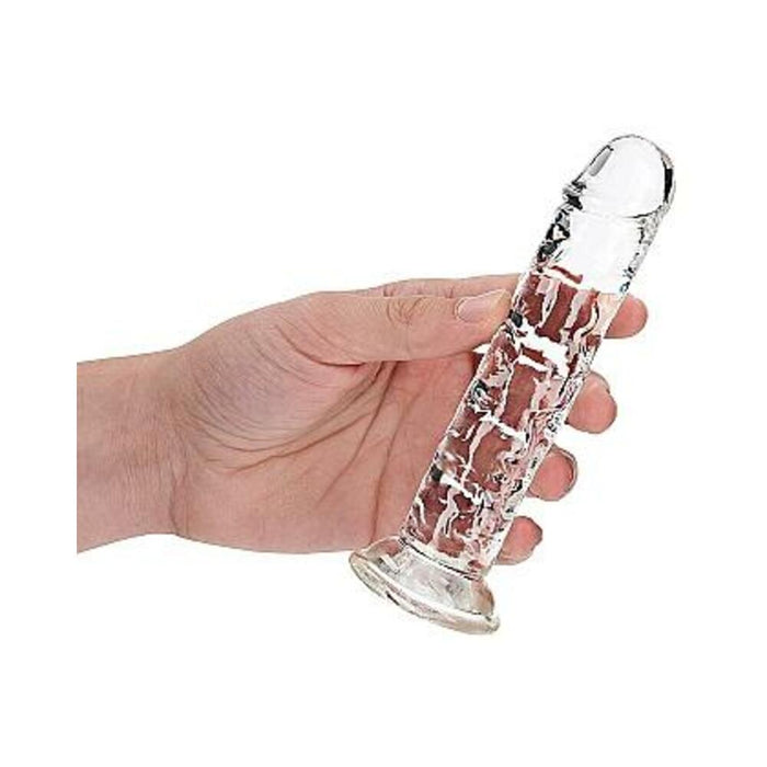 Realrock Crystal Clear Straight 6 In. Dildo Without Balls Clear | SexToy.com