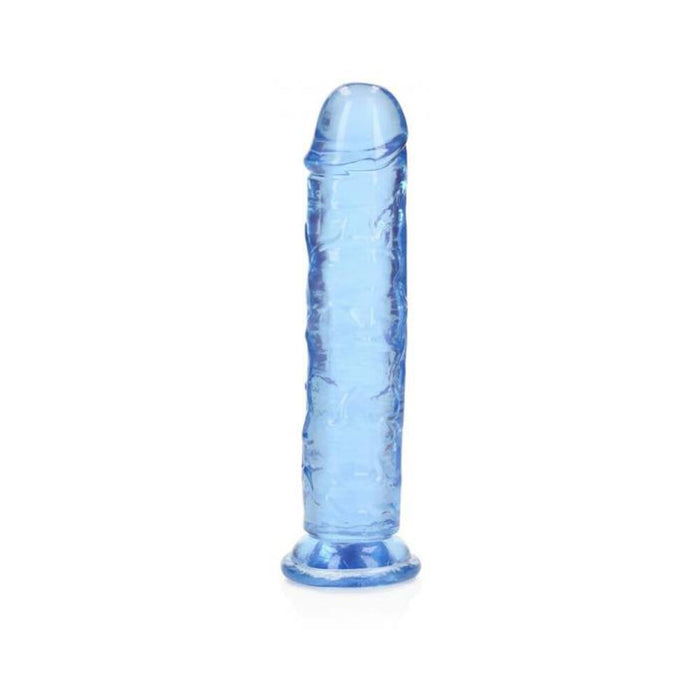 Realrock Crystal Clear Straight 7 In. Dildo Without Balls Blue | SexToy.com