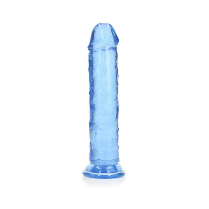 Realrock Crystal Clear Straight 8 In. Dildo Without Balls Blue | SexToy.com