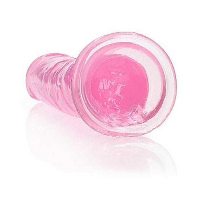 Realrock Crystal Clear Straight 9 In. Dildo Without Balls Pink | SexToy.com