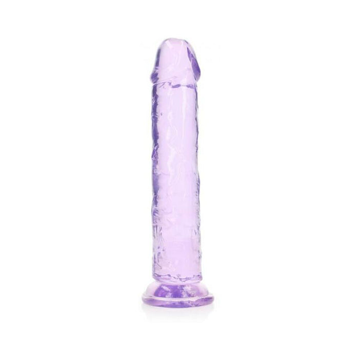 Realrock Crystal Clear Straight 9 In. Dildo Without Balls Purple | SexToy.com