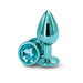 Rear Assets Metal Anal Plug Medium Teal - SexToy.com