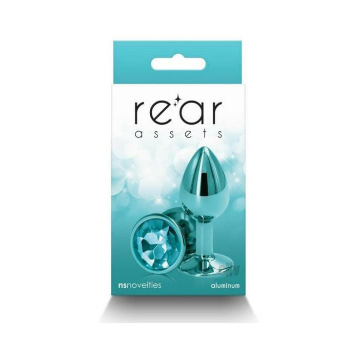 Rear Assets Metal Anal Plug Small Teal - SexToy.com