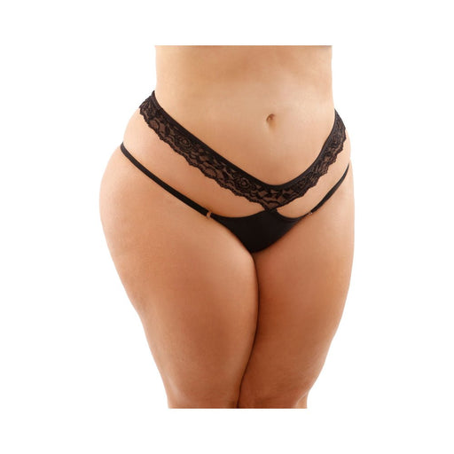 Ren Microfiber Panty With Double-strap Waistband Black Queen - SexToy.com