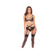 Rene Rofe Boss Of You Bra, Garter Belt & G-string Black M/l - SexToy.com