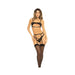 Rene Rofe Last All Night Bralette, Garter Belt & Panty Black M/l - SexToy.com