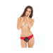 Rene Rofe Simple Fantasy Crotchless Panty Red S/m - SexToy.com