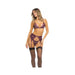 Rene Rofe Sneak Peak Bra, Garter Belt And G-string Purple M/l - SexToy.com