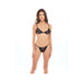 Rene Rofe Treasure Trove Peek A Boo Bra & G-string Black M/l - SexToy.com