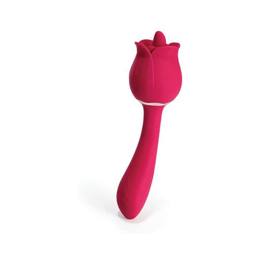 Rhea The Rose Clit Tongue Licking Vibrator And G-spot Massager Red - SexToy.com